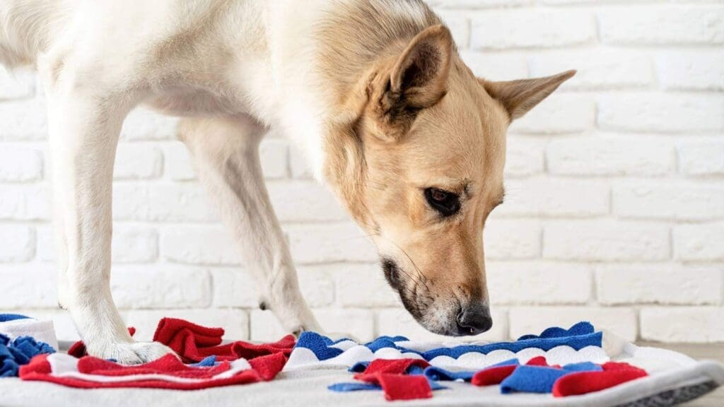 DIY snuffle mats makes great DIY dog puzzles for your pup 1